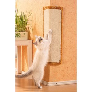 CLEVERCAT Corner Scratcher for Indoor Cats, Rubber-Backed Sisal