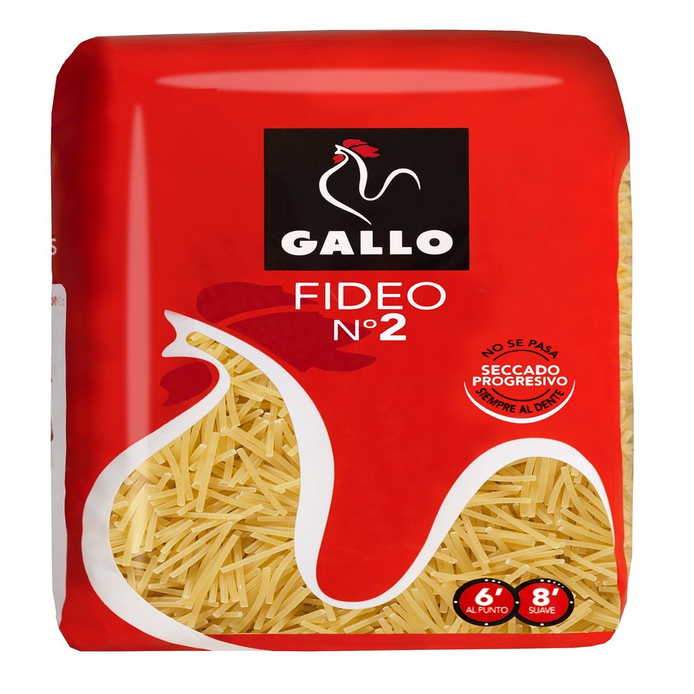 Pastas Gallo Fideos N2, 500 g