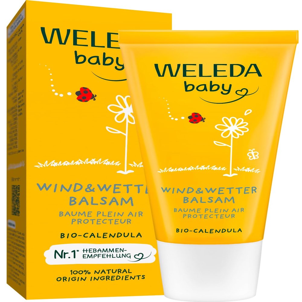 WELEDA Baby Calendula Wind & Weather Balm, 30 ml, Face & Hand Cream