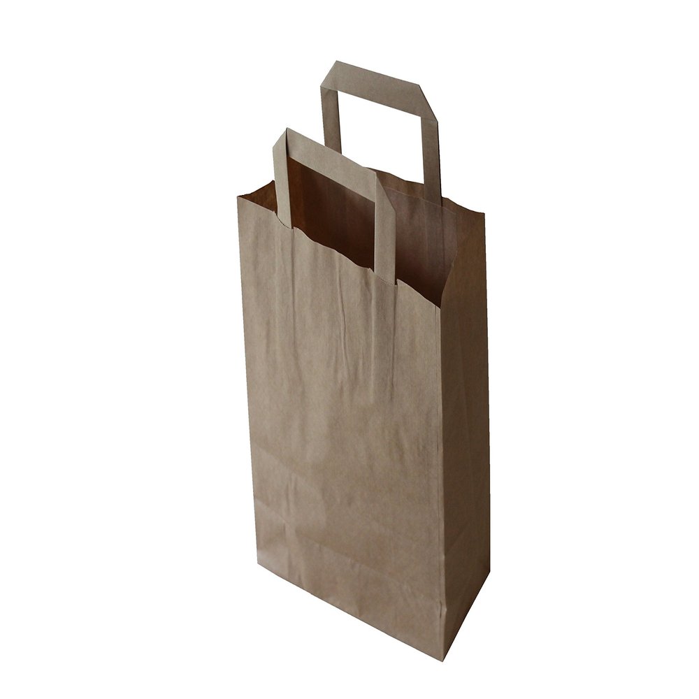 Organic Waste Bags with Handles, Brown Kraft Paper, 22 + 10 x 28 cm, 10 pcs