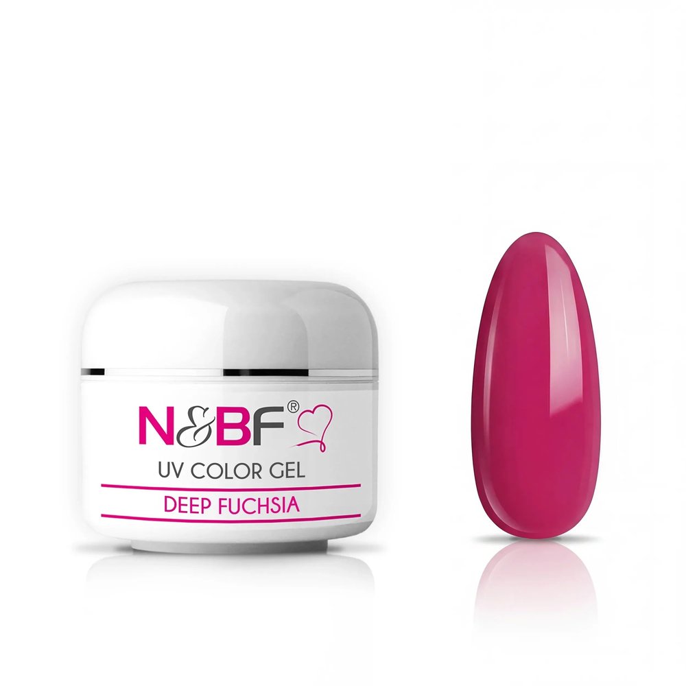 N&BF UV Glass Gel 5 ml, Medium Viscosity, Deep Fuchsia Red