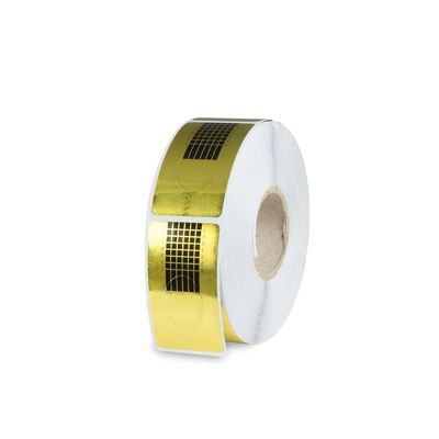 N&BF Professional Gold Square Nail Forms, Roll of 500