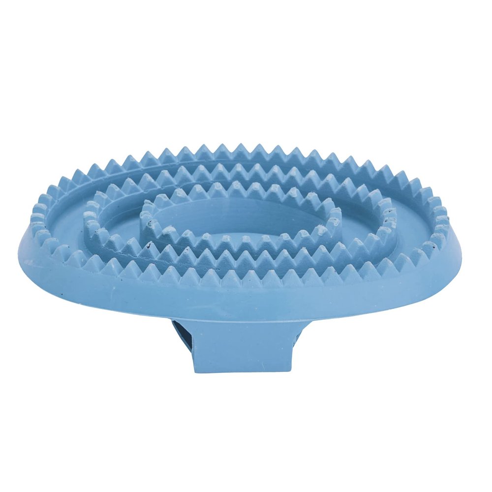 Horka Rubber Curry Comb, 16 cm, Blue