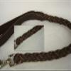 Braided Genuine Leather Dog Leash, Whip-Style, 85 cm/20 mm view 1