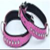 Pink Leather Dog Collar with Rhinestones, 19–23 cm Neck Size view 4