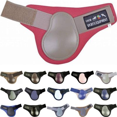 HKM 85513091 Brushing Boots, Soft Neoprene, Hind Legs, L, Red/Black