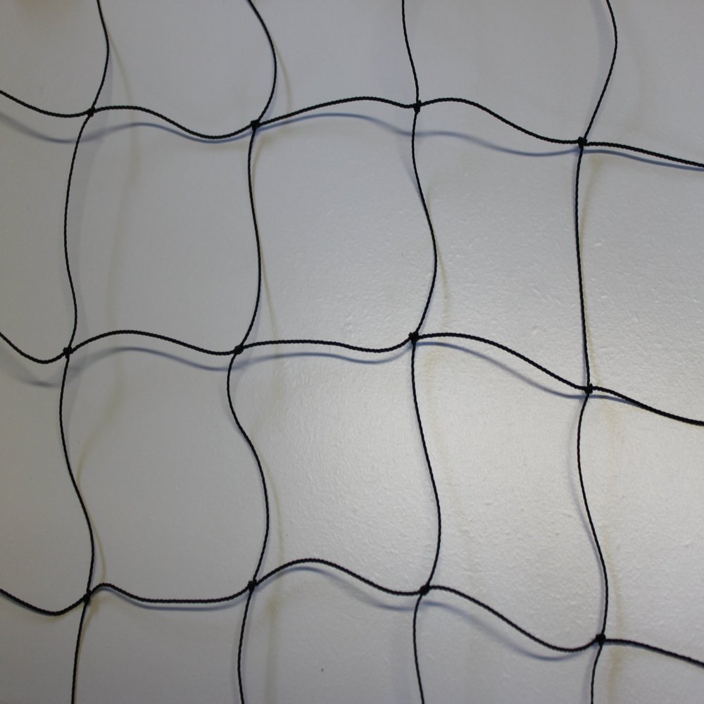 Pieloba Aviary Netting, Black, 8 cm Mesh, 1.2 mm, 4.00 m x 5.04 m