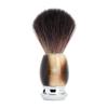 MHLE Vivo 4-Piece Shaving Set with System Razor, Horn-Brown Resin Handle view 3