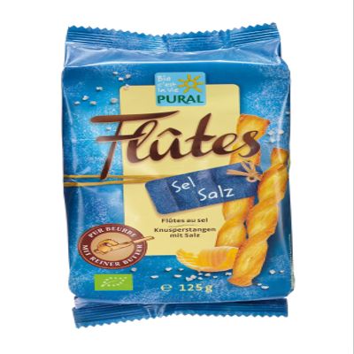 Pural Organic Salted Flûtes (125 g)
