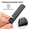 Sourcing Map 5-Piece Black Plastic Folding Double-Edge Comb Set view 4