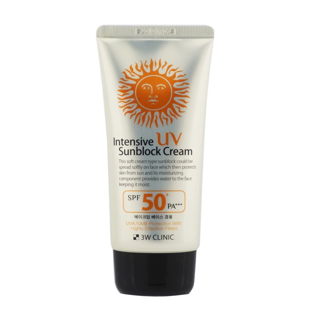 3W Clinic Intensive UV Sunblock Cream SPF 50+ PA+++ Facial Sunscreen