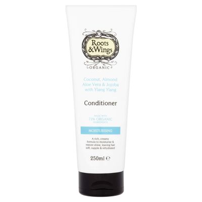 Roots & Wings Moisturizing Coconut, Almond, Aloe Vera & Jojoba with Ylang Ylang Conditioner, 250 ml