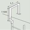 ZARGES Step-Over Bracket, 250 mm Deep, Stainless Steel view 2