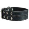 Genuine Leather Dog Collar, Padded, Black, 1.5" Wide, Fits 22.5–26.5" Neck, Great Dane/Mastiff, by Dogs My Love view 2