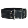 Genuine Leather Dog Collar, Padded, Black, 1.5" Wide, Fits 22.5–26.5" Neck, Great Dane/Mastiff, by Dogs My Love view 3