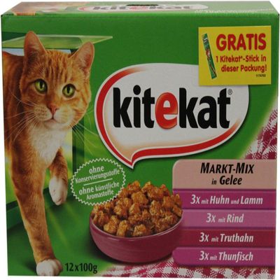 Kitekat Market Mix in Jelly, 12 x 100 g