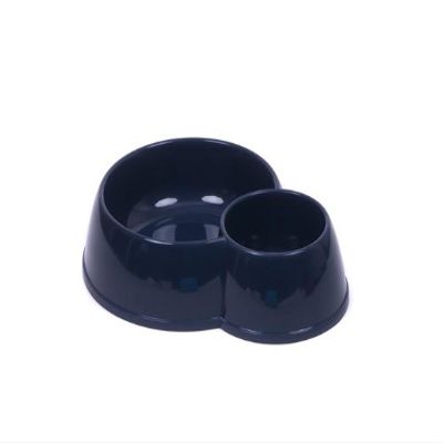 Food and Water Double Bowl 170–450 ml, Dark Blue