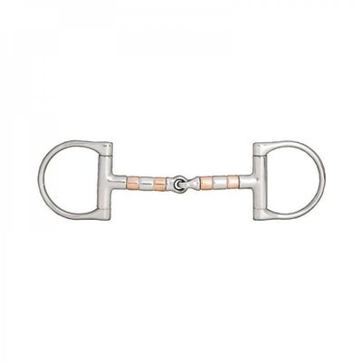 HORZE D-Ring Bit with Copper Rollers, Black, 145 mm