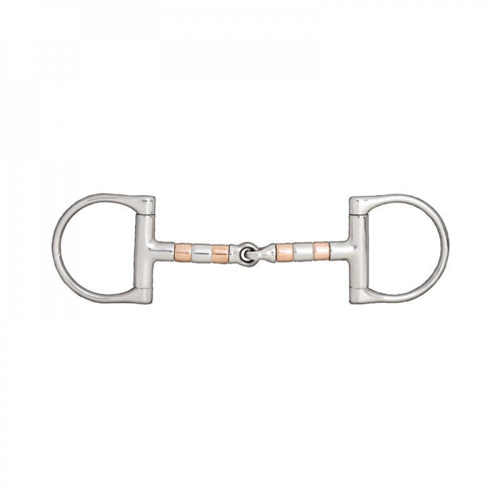HORZE D-Ring Bit with Copper Rollers, Black, 145 mm