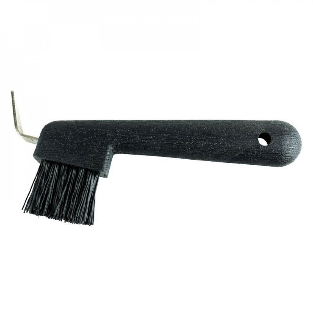 HORZE Hoof Pick with Brush, Black