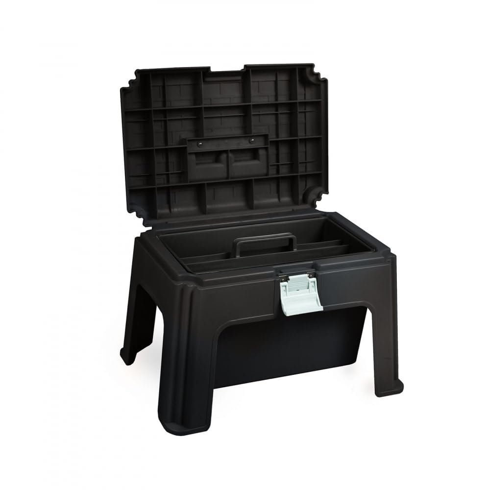 HORZE All-in-One Grooming Box and Step Stool, Black