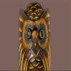 Woru Owl & Giraffe Wall Mask, Handcrafted Albesia Wood, 50 cm view 3