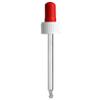 25 x PL85 Glass Pipette, White/Red, DIN 18 Screw Cap view 1