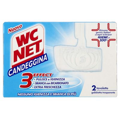 WC NET Extra White Bleach with Baking Soda, 2 Tablets, Bathroom Cleaner