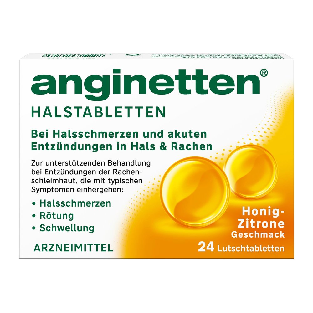 Anginetten Throat Lozenges, 24 Tablets