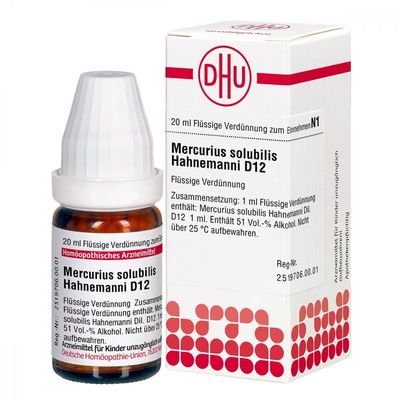 DHU Mercurius solubilis Hahnemanni D12 Dilution, 20 mL Oral Solution