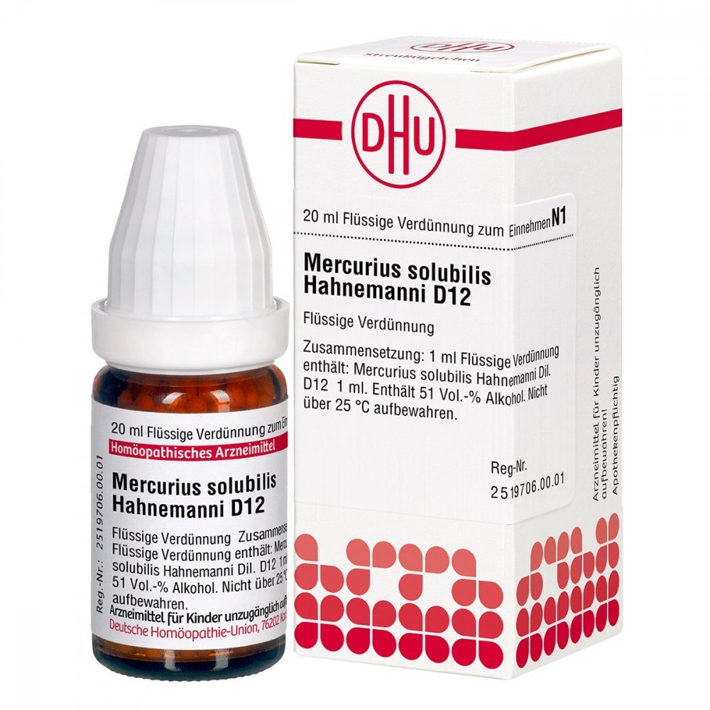 DHU Mercurius solubilis Hahnemanni D12 Dilution, 20 mL Oral Solution