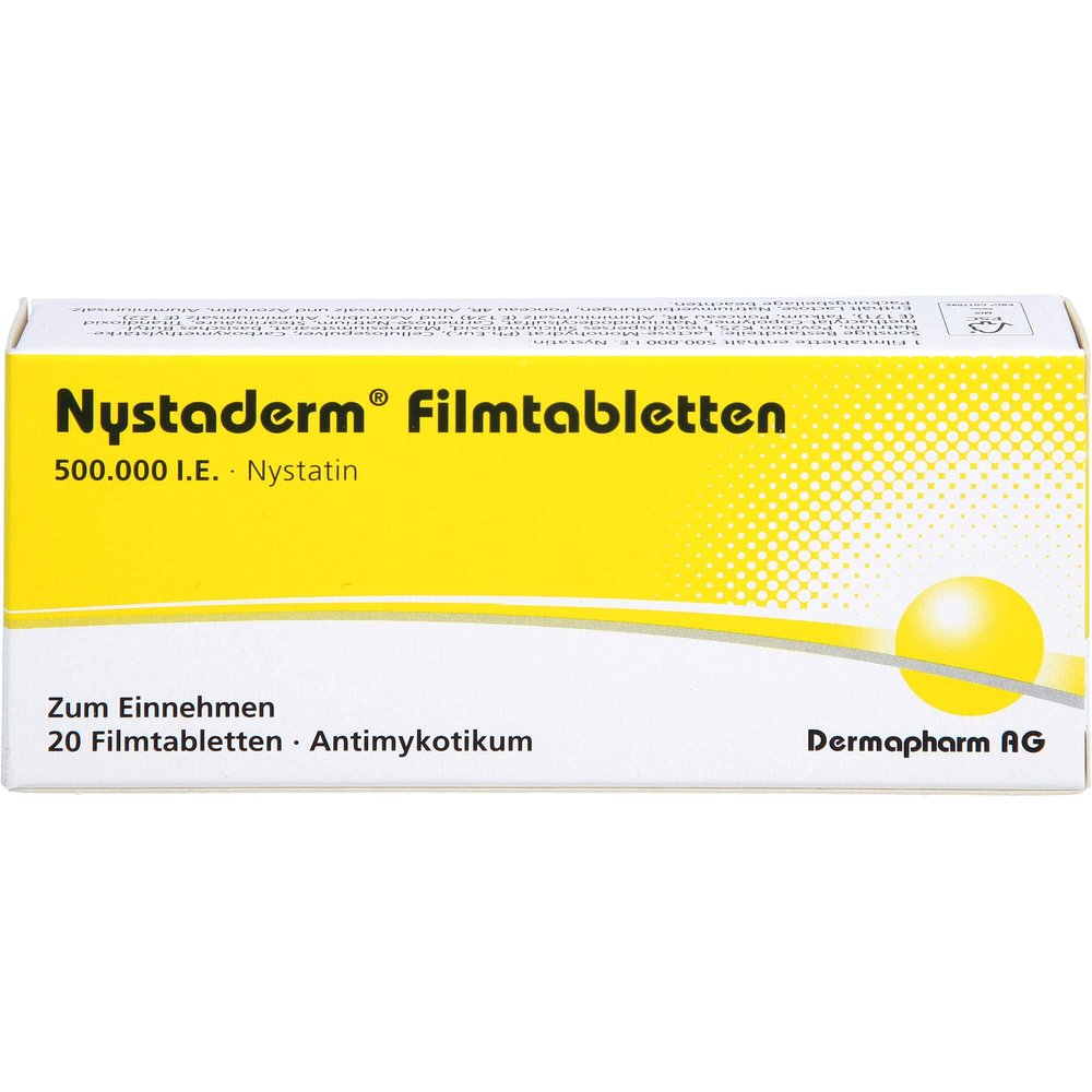Nystaderm Nystatin Tablets for Yeast Infections, 20 Count