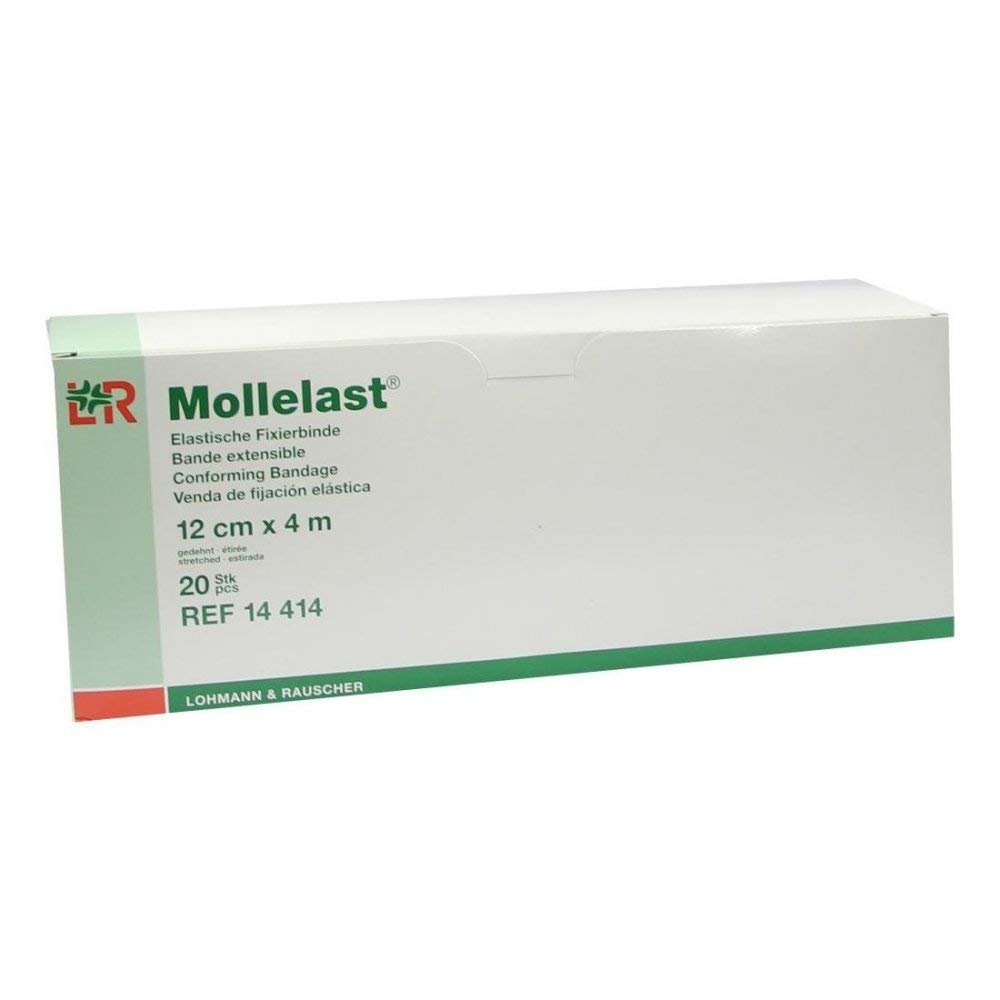 MOLLELAST Bandages 12 cm x 4 m, Individually Wrapped, 20 Count