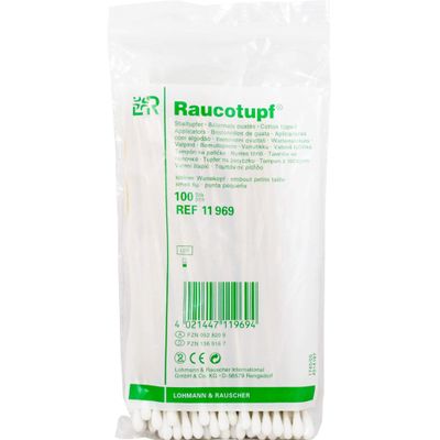 Raucotupf Cotton-Tipped Applicators, Small Cotton Head, 100 ct