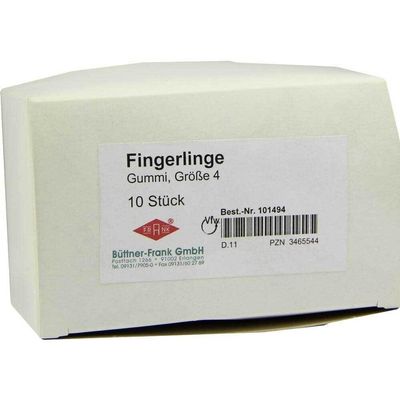 Rubber Finger Cot, Size 4, Transparent, 10 Count