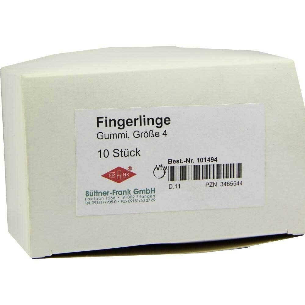 Rubber Finger Cot, Size 4, Transparent, 10 Count