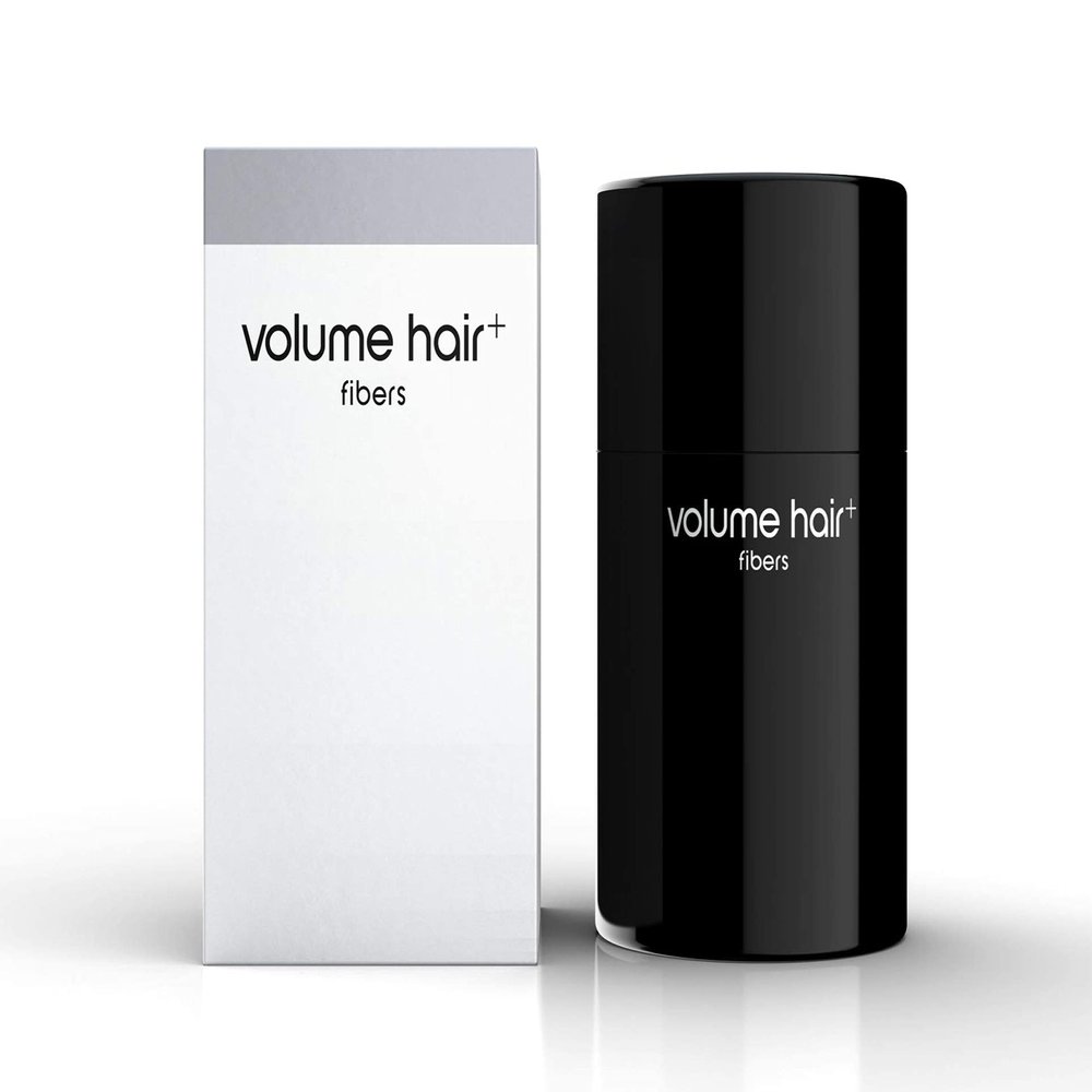 VOLUME HAIR+ Black Hair Fibers for Women & Men, 12 g