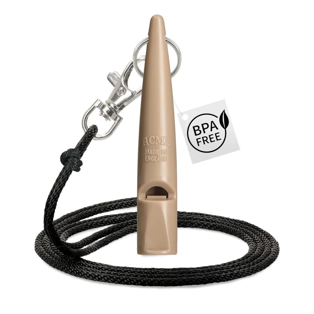 ACME Dog Whistle No. 210.5 + FREE Lanyard | Audible to All Dogs | Loud and Long-Range | For Professional Recall Training (Nougat)