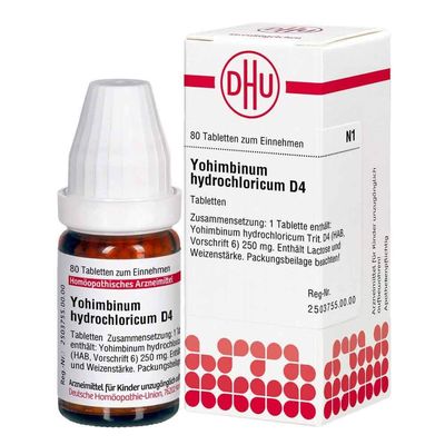 DHU Yohimbinum hydrochloricum D 4 Tablets, 80 Tablets