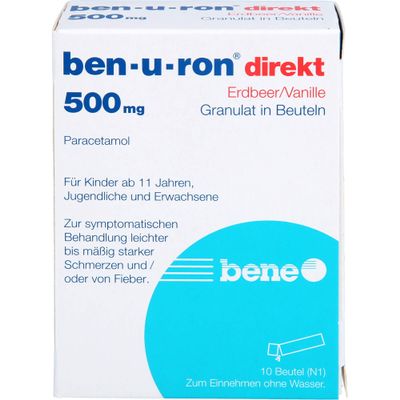BEN-U-RON Direct 500 mg Granules, Strawberry/Vanilla