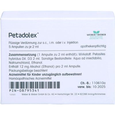 Petadolex Liquid Dilution, 5 Ampoules