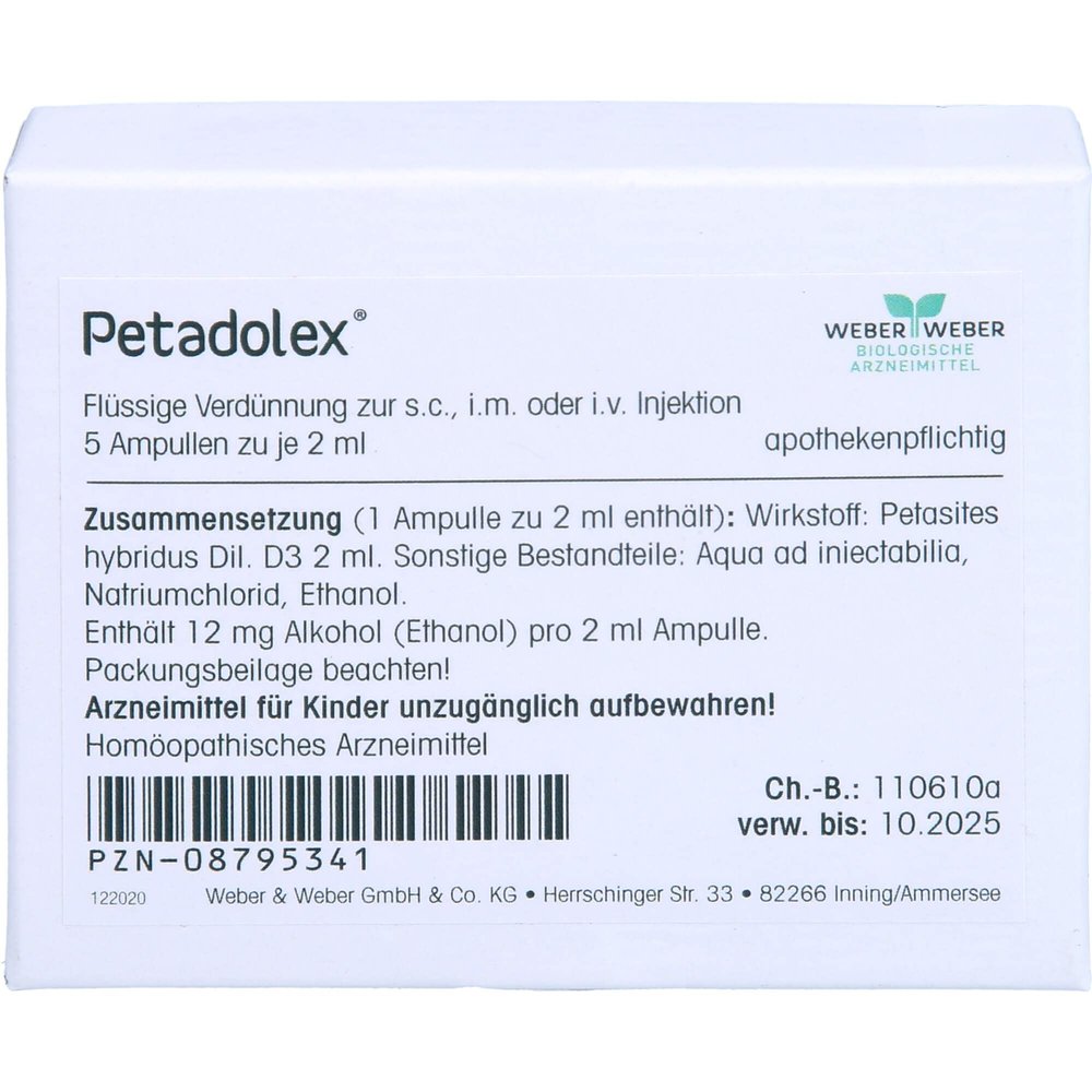Petadolex Liquid Dilution, 5 Ampoules