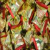 50 Fortune Cookies, 6 g Each, Individually Wrapped in Gold Foil + Free Good-Luck Charm view 1