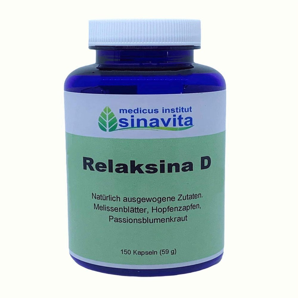 Relaksina D, 150 Vegetarian Capsules, Ingredients from Controlled Organic Cultivation, Made in Germany