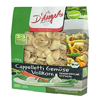 D'Angelo Whole-Wheat Vegetable Cappelletti, 5-Pack (5 x 250 g) - Organic