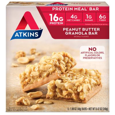 Atkins Advantage Peanut Butter Granola Bars – 5 Bars