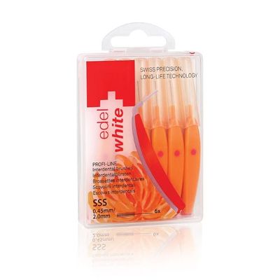 EDELWHITE pro Interdental Brushes SSS 0.45–2 mm, 6 ct