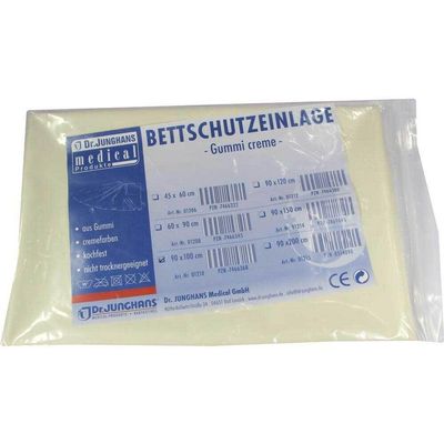Rubber Bed Protection Pad 90 x 100 cm, Cream, 1 pc