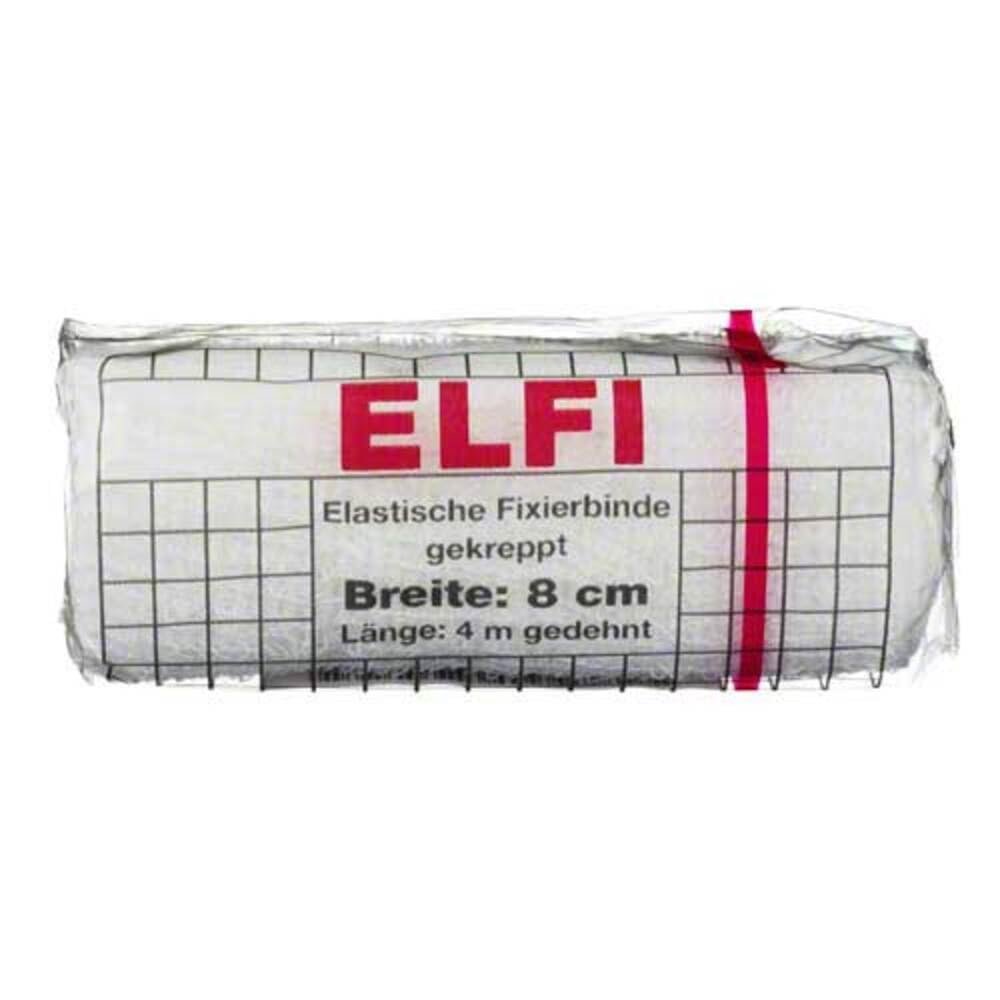 DRACOELFI Elastic Fixation Bandage, 8 cm x 4 m, Crepe, 1 pc