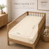 DuDu N Girlie 100% Cotton Fitted Sheets for Crib Mattresses, 70 x 140 cm, Cream, 2-Pack view 2